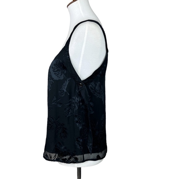 Rag & Bone Black Colette Floral Silk Blend Cami Blouse Women’s Size Medium NWT - Picture 3 of 8